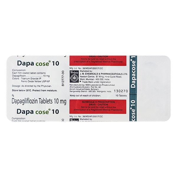 DAPACOSE 10 Tablet 10's - Diabetes-Ant