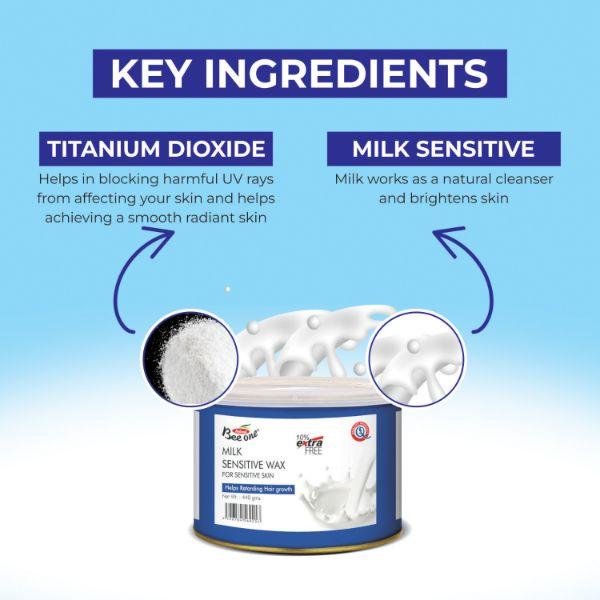 Bee One Milk Sensetive Milky Wax 440 gm - Shaving & Hair Removal