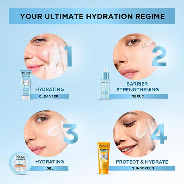 Pond's Hydra Miracle Super Light Gel with Hyaluronic Acid & Vitamin C 200 gm - Face Moisturizers