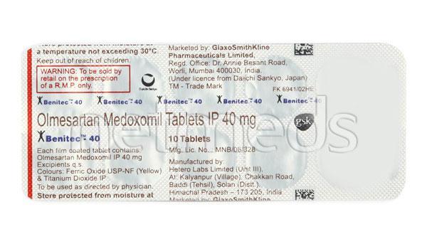 Benitec 40mg Tablet 10'S - Hypertension-Ang