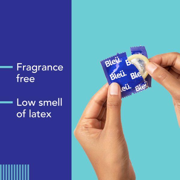 Bleu 3 in 1 High Grade Natural Latex Dotted Ribbed and Contour Shaped Condoms 8's - Plain/Flavoured Condoms