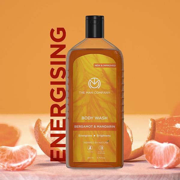 The Man Company Bergamot & Mandarin Body Wash 200 ml - Shower Gels & Body Wash