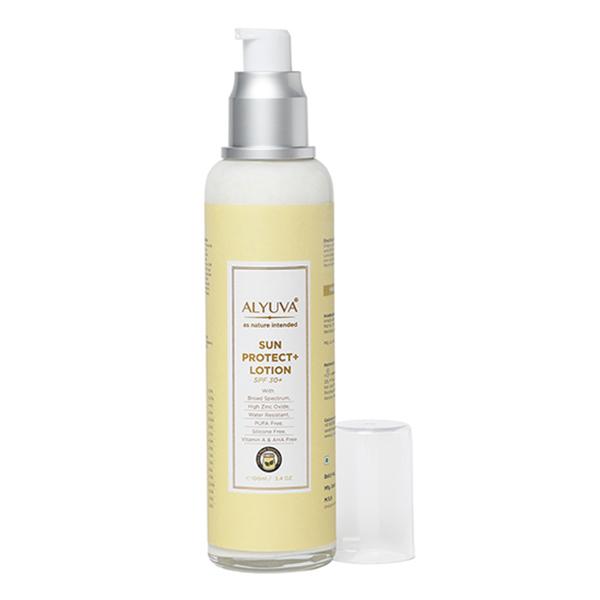 Alyuva Sun Protect+ Lotion Natural Herbal Ingredients SPF 30+ Broad Spectrum 100 ml - Body Sunscreen