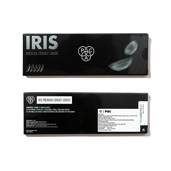 Pac Iris Premium Contact Lenses (Grey) 5's - Eyecare Lenses