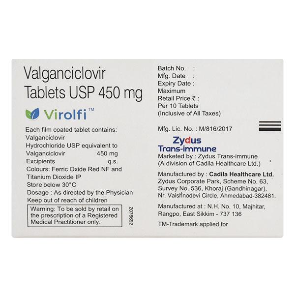 Virolfi 450mg Tablet 10'S - Viral infections-Ant