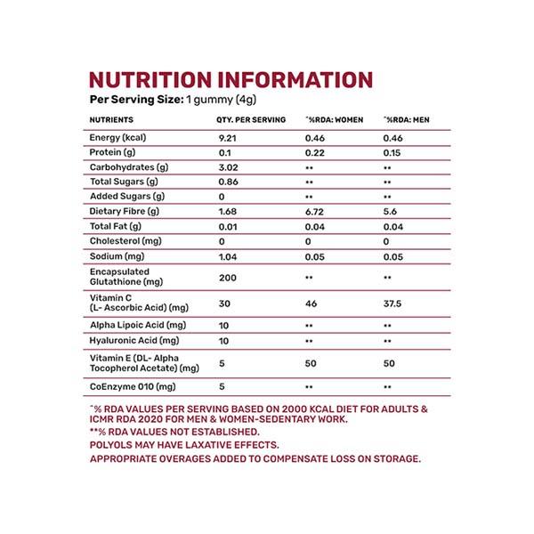 Whats Up Wellness Glutathione - Glow Gummies, Radiant and Youthful Skin, No Added Sugar - 30 Day, 30 Gummies 1's - Hair & Skin