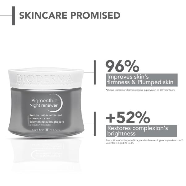 Bioderma Pigmentbio Night Renewer Brightening Overnight Cream For Skin 50 ml - Scrubs & Exfoliants