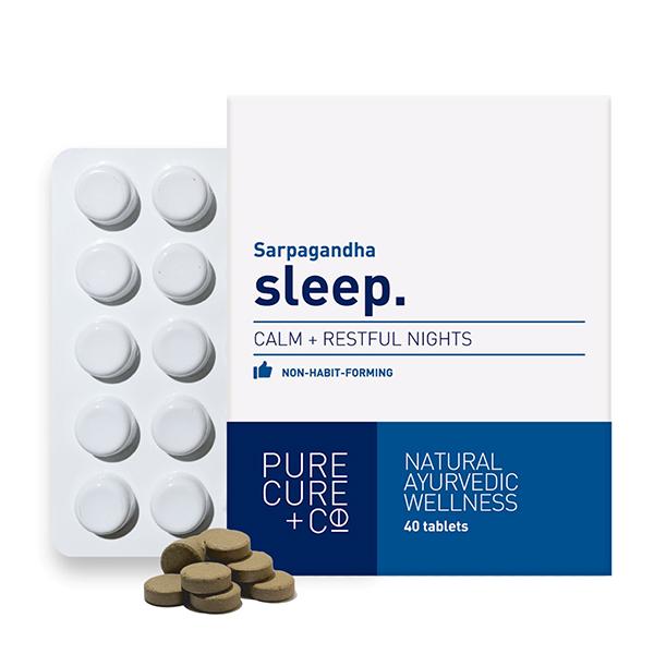 Pure Cure+Co. Sarpagandha Sleep+Restful Nights Tablets 40's - Others