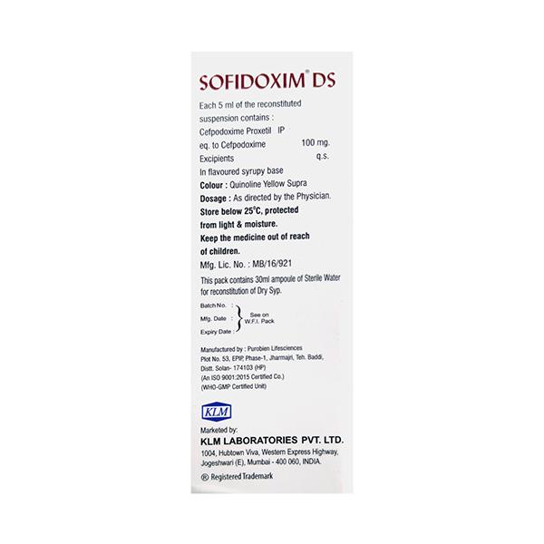 SOFIDOXIM DS 12g Suspension 30ml - Bacterial Infections-Cep