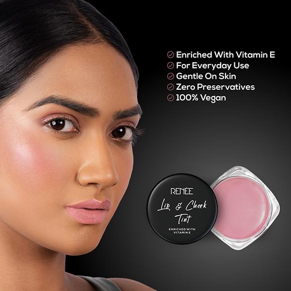 RENEE Lip & Cheek Tint - Bare Mauve 8 gm - Lip Stains & Tints