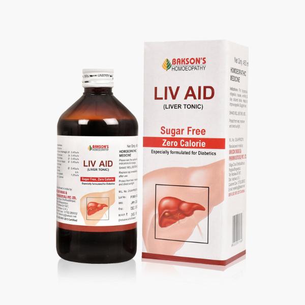 Netmeds | Dr. Bakshi's Bakson's Homoeopathy Liv Aid Syrup 450 ml ( Sugar Free)