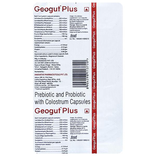 GEOGUT PLUS Capsule 10's - Diarrhoea-Ant