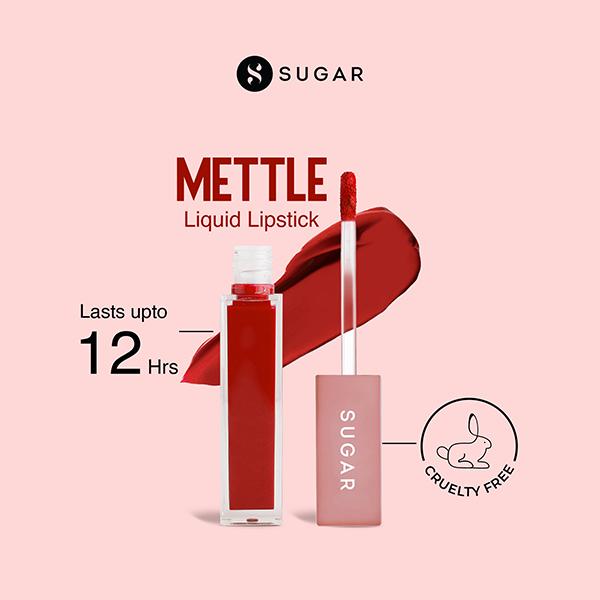SUGAR Cosmetics Mettle Liquid Lipstick - 04 Sirius (Cherry Red) 7 gm - Liquid Lipsticks