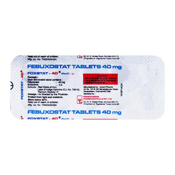 Netmeds | Foxstat 40mg Tablet 10'S