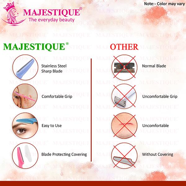 Majestique Eyebrow Razor Shaper & Trimmer Eyebrow Razor FC65 1's - Sharpeners