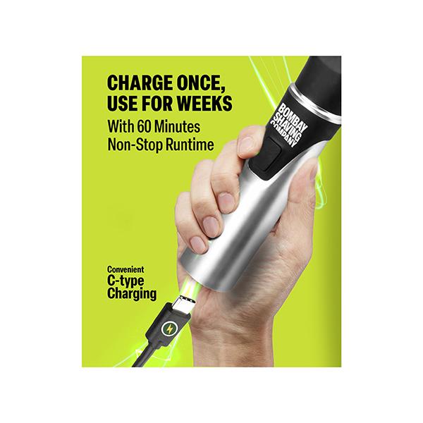 Bombay Shaving Company Baller Pubic Hair Trimmer For Men, Safe Ceramic Blades, Type C Charging, Ipx6 110s 110's - Trimmers