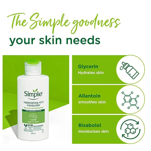 Simple Kind To Skin Replenishing Rich Moisturiser 125 ml - Face Moisturizers