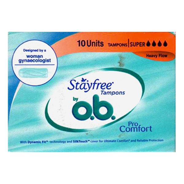 Stayfree Ob Pro Comfort Tampons For Heavy Flow 10's - Tampons