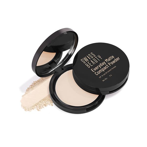 Netmeds | Swiss Beauty Everyday Matte Compact with SPF 10-Ivory 9 gm