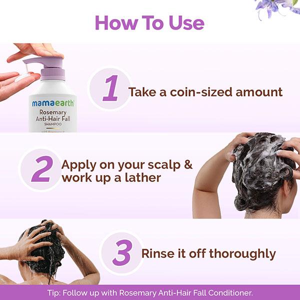 Mamaearth Rosemary Anti-Hair Fall Shampoo with Rosemary & Methi Dana 1000 ml - Shampoos