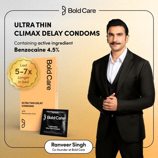 Bold Care Ultra Thin Delay condoms, (Pack of 10) 1's - Plain/Flavoured Condoms