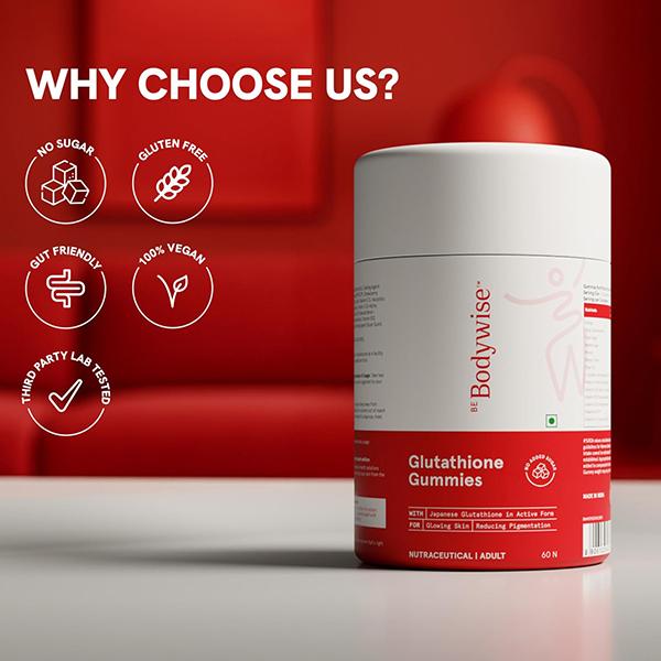 Be Bodywise Glutathione Gummies - 500mg 60's - Multi-Vitamins