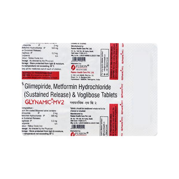 Glynamic Mv 2Mg Tablet 10's - Diabetes-Ant