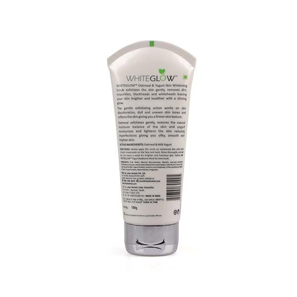 Lotus Herbals WhiteGlow Oatmeal & Yogurt Skin Whitening Scrub - 100 gm - Scrubs & Exfoliants