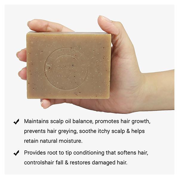 Soulflower Shampoo Bar Soap - Reetha & Coconut Milk 150 gm - Soaps