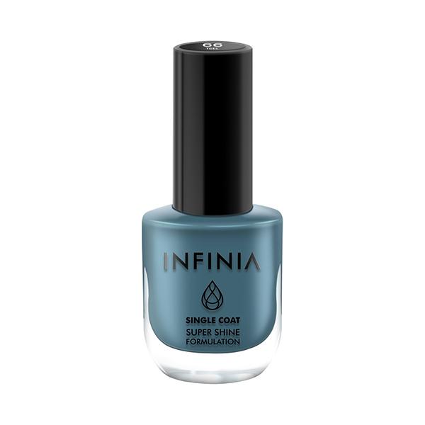 Infinia Blue Single Coat Nail Polish Teel 066 12 ml - Nail Polish