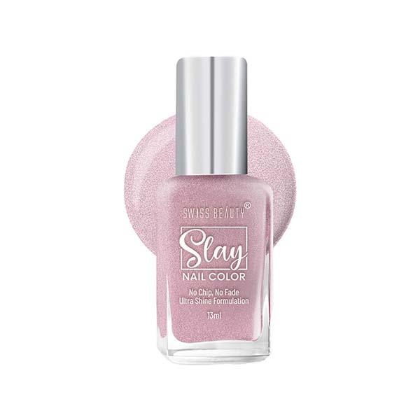 Netmeds | Swiss Beauty Slay Nail Color, Shade - Pink Crush 13ml