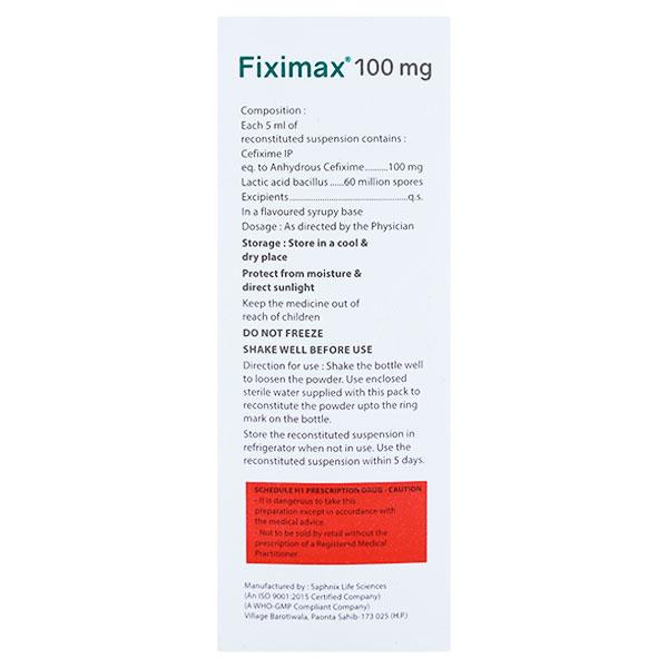 FIXIMAX 100mg Oral Suspension 30ml - Bacterial Infections-Cep