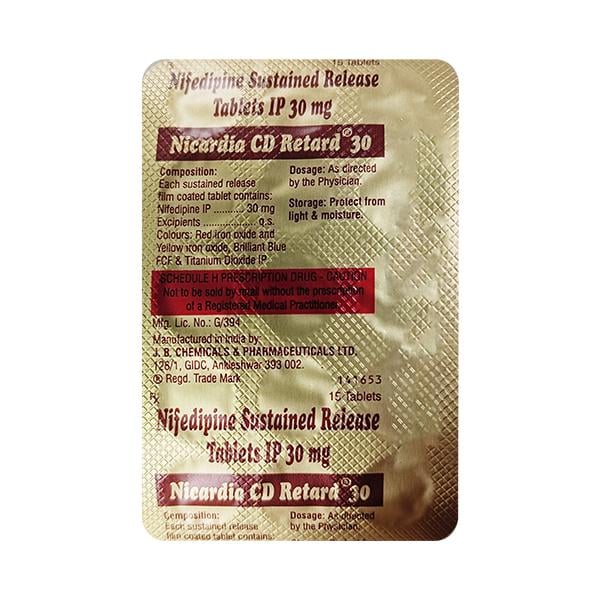 Netmeds | NICARDIA CD RETARD 30 Tablet 15's