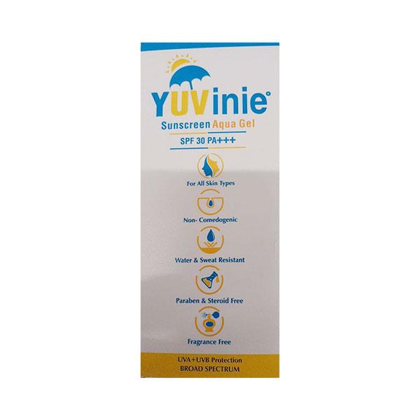 Netmeds | YUVINIE SPF 30 PA +++ UVA+UVB SUNSCREEN AQUA Gel 50gm