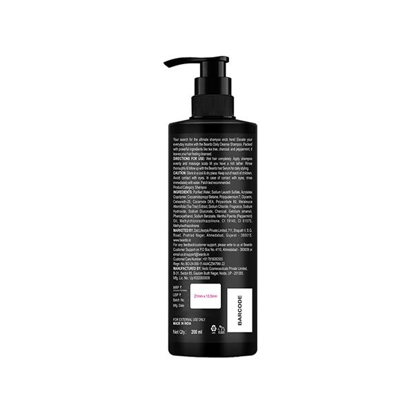 Beardo Deep Clean Shampoo With Tea Tree, Peppermint, And Charcoal 200 ml - Shampoos