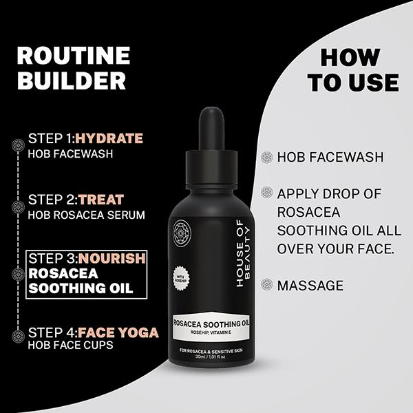 House of Beauty Rosacea Oil-Itchy Inflamed Skin Gives Deep Soothing with Rosehip & Vit-E 30ml - Face Oils