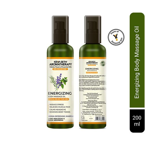 Keya Seth Aromatherapy Energizing and Lavender-Rose Body Massage Oil for Men and Women 200 ml - Massage Oils
