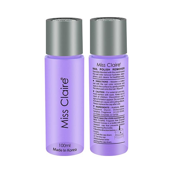 Netmeds | Miss Claire Nail Polish Remover - 02 Grape Fragrance 100 Ml