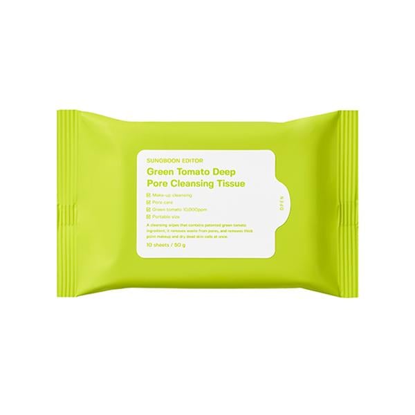 Netmeds | Sungboon Editor Green Tomato Deep Pore Cleansing Tissue 10pcs 50 gm