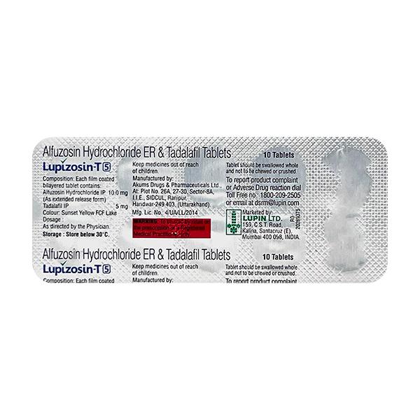 LUPIZOSIN T 5 Tablet 10's - Bladder And Prostate Disorders-Dru