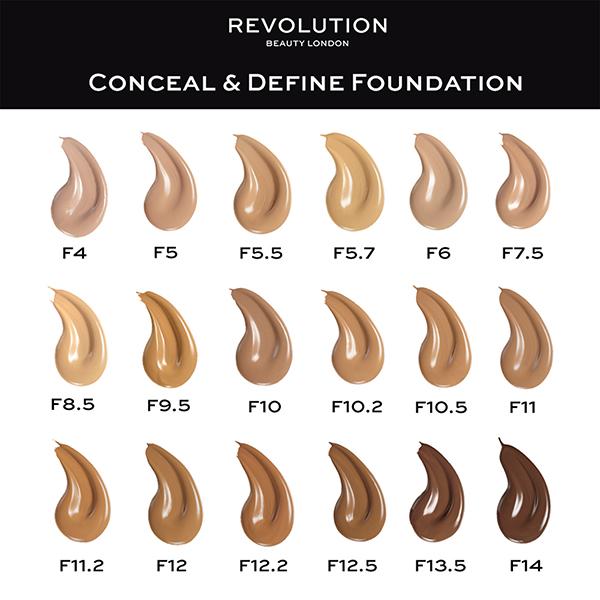 Makeup Revolution Conceal & Define Foundation F12.5 23 ml - Concealer