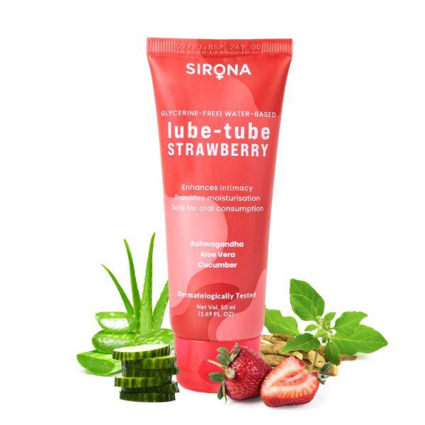 Netmeds | Sirona Glycerine Free Natural Strawberry Lubricant Gel for Men & Women 70 gm