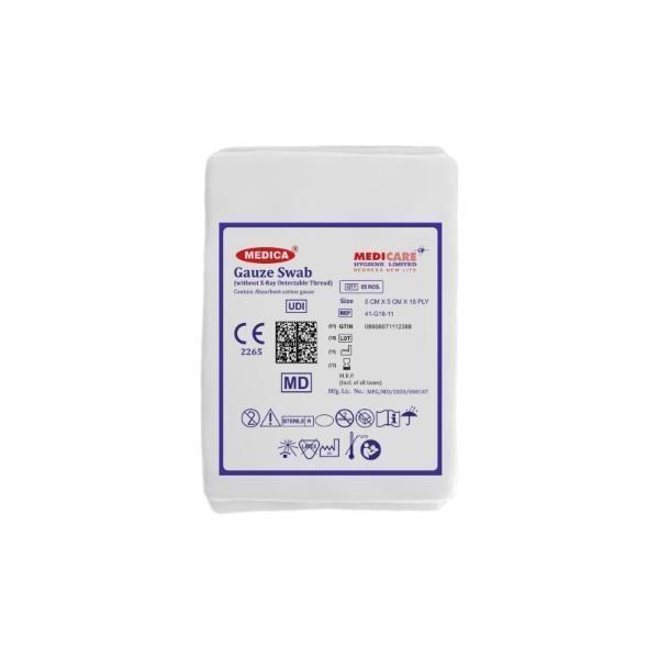 Netmeds | Medica Gauze Swab (5 cm x 5 cm x 16 Ply) 5's