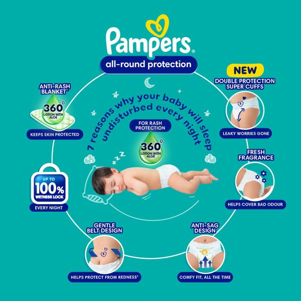 Pampers All Round Protection Diaper Pants (L) 9's - Diapers & Wipes
