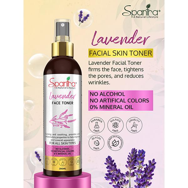 Spantra Lavender Facial Skin Toner 200 ml - Toners