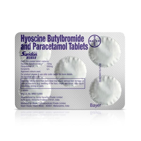 Saridon Woman Tablet 5's - Pain Relief Supplement