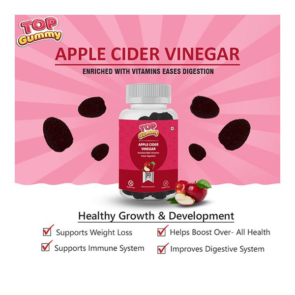 Top Gummy Apple Cider Vinegar Gummies - Blackcurrant Flavour 30's - Apple Cider Vinegar - Acv