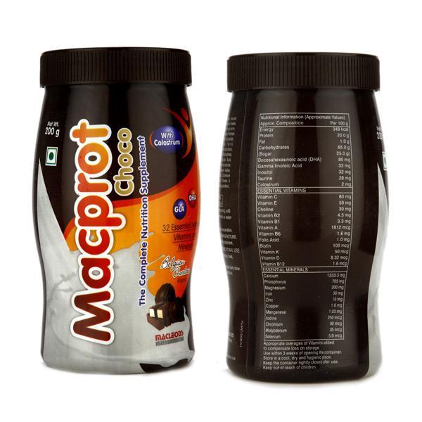 Macprot Choco Powder 200gm - Supplements-Ent