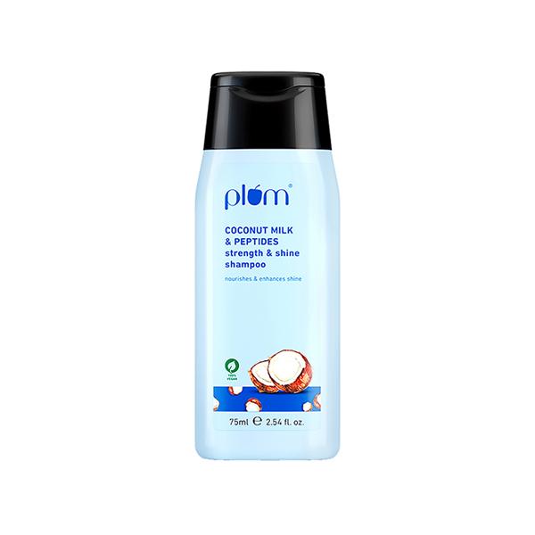 Netmeds | Plum Coconut Milk & Peptides Strength & Shine Shampoo 100% Vegan 75 ml
