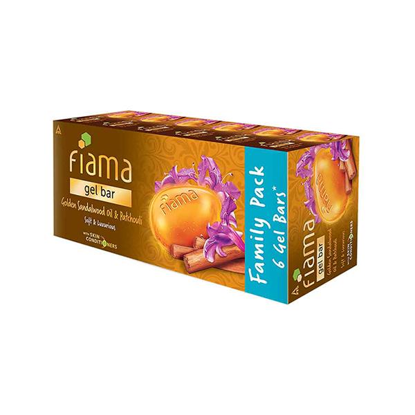 Fiama Gel Bathing Bar Golden Sandalwood Oil and Patchouli 125gx6 6's - Soaps